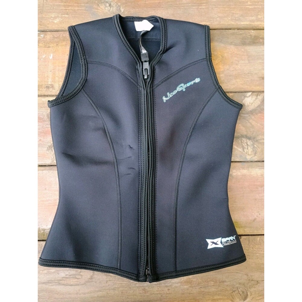NeoSport 2.5mm Women's Front Zip Vest Wetsuit - Black Sz 6